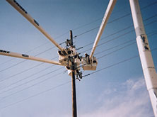 Northeast Texas Power crew working on lines